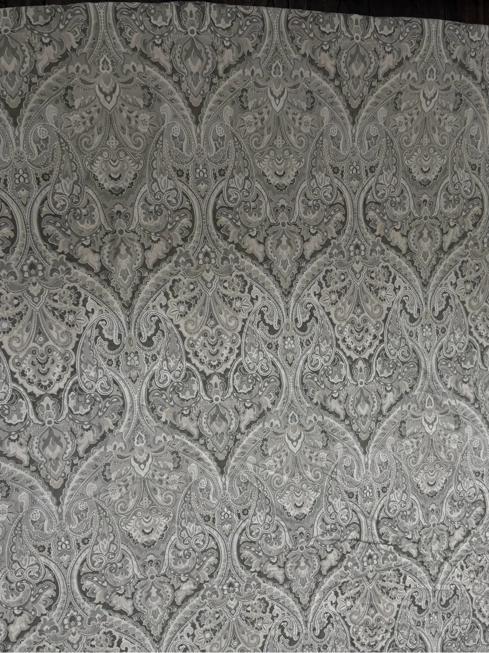 Pottery Barn Caesarea Duvet Cover King Size Euro Pillow Sham Paisley Grey Tan